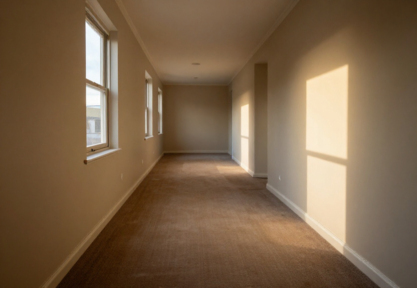 Dry and restored living room in Miller after flood cleanup
